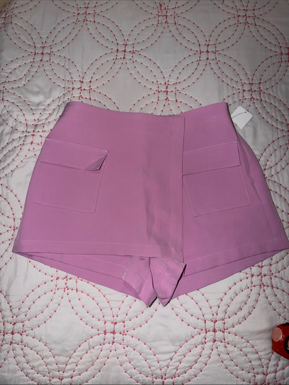 Love Tree Lilac High-Waist Pocket Shorts